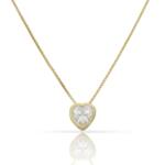 GARGANTILLA PLATA CHAPADA ORO CORAZON CIRCONITA