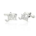GEMELOS INICIALES PLATA 925MM