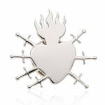 PIN PLATA 925MM CORAZON VIRGEN DE LOS DOLORES