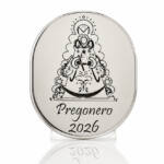 PIN PLATA 925MM OVAL VIRGEN DEL ROCIO