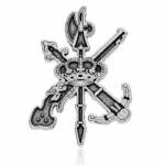 PIN PLATA 925MM ESCUDO LEGION