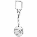 LLAVERO REDONDO PLATA 925MM · SIEMPRE DE TU MANO, PAPA