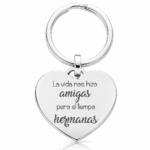 LLAVERO CORAZON PLATA 925MM · AMIGAS