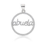 COLGANTE PLATA 925MM ABUELA CIRCONITAS - 20MM