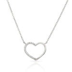 GARGANTILLA PLATA 925MM CORAZON CIRCONITAS
