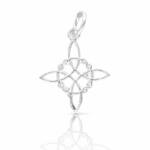 COLGANTE PLATA 925MM NUDO DE BRUJA - 13MM