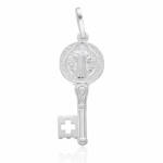 COLGANTE PLATA 925MM LLAVE SAN BENITO GRANDE - 10x26MM