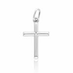 CRUZ PLATA 925MM PALO LISO - 16x26MM