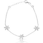 PULSERA PLATA 925MM MARGARITAS + CIRCONITAS