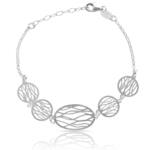 PULSERA PLATA 925MM OVAL + CIRCULOS