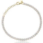 PULSERA PLATA CHAPADA EN ORO RIVIERE - 3MM