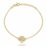PULSERA PLATA CHAPADA EN ORO ARBOL DE LA VIDA