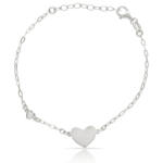PULSERA PLATA 925MM CORAZON + CIRCONITA