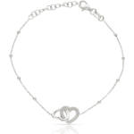 PULSERA PLATA 925MM CORAZONES ENTRELAZADOS