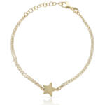 PULSERA PLATA CHAPADA EN ORO ESTRELLA