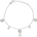 PULSERA PLATA 925MM CORAZON + CIRCONITAS