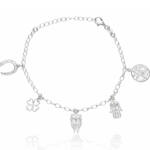 PULSERA PLATA 925MM AMULETOS