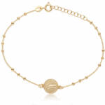 PULSERA PLATA CHAPADA EN ORO SAN BENITO + BOLAS