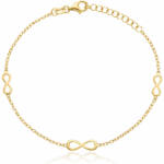 PULSERA PLATA CHAPADA EN ORO 3 INFINITOS