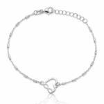 PULSERA PLATA 925MM CORAZON + INFINITO