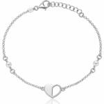 PULSERA PLATA 925MM CORAZON + PERLAS