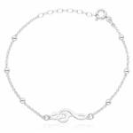 PULSERA PLATA 925MM CLAVE DE SOL + BOLAS
